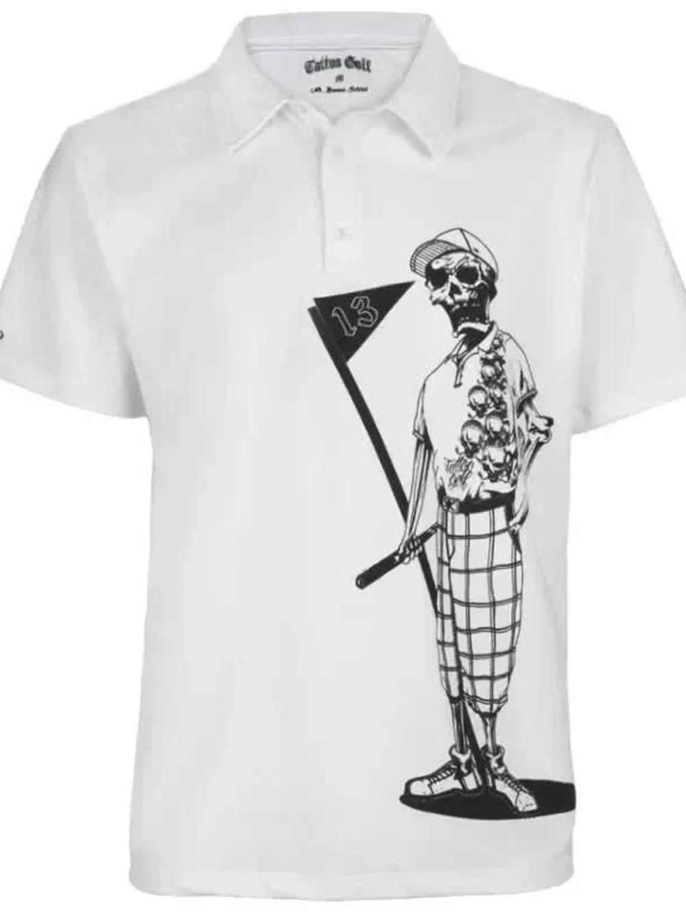 Tattoo Golf Matching Couples Polo Shirts, Women’s S & Men’s XL, Skull Graphic - Picture 2 of 7